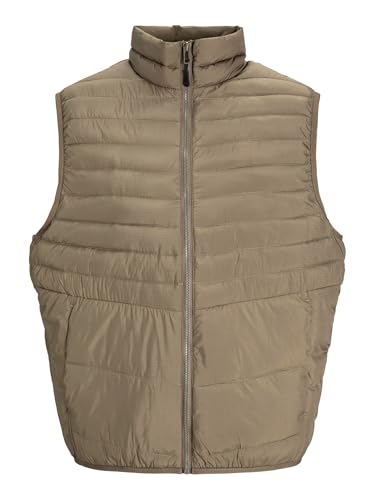 Chaleco acolchado hombre con cuello alzado JACK & JONES Jjestate chaleco ligero compacto negro