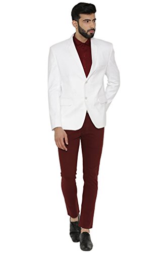 Image of WINTAGE Men's Linen Tailored Fit Solid Evening /Casual Blazer Coat Jacket : Black