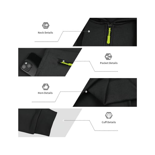 fashion Men's hooded sweatshirt long sleeves warm comfortable solid color top outerwear4