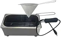Fritadeira Elétrica A Óleo 1 Litro + Coador De Inox 110v