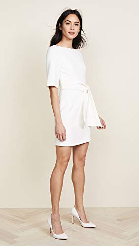 Alice + Olivia Women's Virgil Boat Neck Wrap Dress, Off White, 12 #TOP1