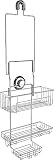 Gecko-Loc 🦎 Long Adjustable Length Deep Storage Over the Showerhead Hanging Shower Caddy Organizer