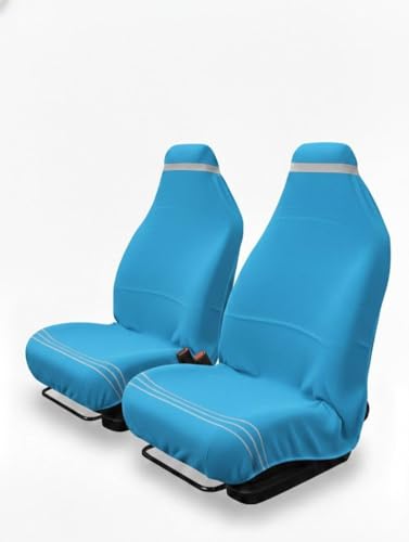 Image of ROMAN HOME 100% Superfine Cotton Solid Large Luxury All Car Seat and Office Chair Towel with Tie Knot & elistick 450 GSM (Pack of 1) (1, car Sky Blue)