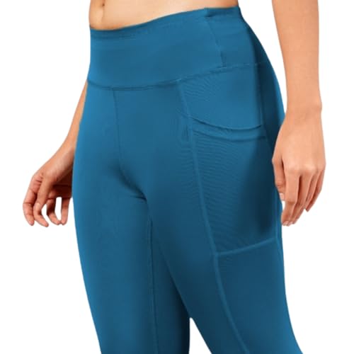 Image of NEVER LOSE Thick High Waist Yoga Pants with Pockets, Tummy Control Workout Running Yoga Leggings for Women