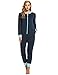 Ekouaer Women’s Jumpsuit One Piece Non Footed Pajama Playsuit (Navy Blue, M)