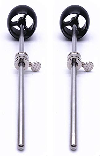 Jiayouy 2 Pieces Bass Drum Pedal Beater Aluminum Alloy Hammer Head Percussion Instrument Accessory Part Black 1
