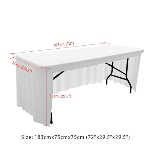 Nappe rectangulaire en Spandex extensible 6ft pour table événement