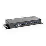 Coolgear 7-Port USB 3.0 Industrial Metal Hub with Surge Protection, 36watt AC Adapter Included