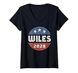 Womens Vintage Susie Wiles 2028 for President Election Campaign V-Neck T-Shirt