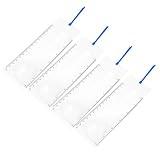 NIYANGLE 4 Stück Teiliges PVC Lesezeichen Lupe mit Facher Vergrößerung und Lineal Flexible...