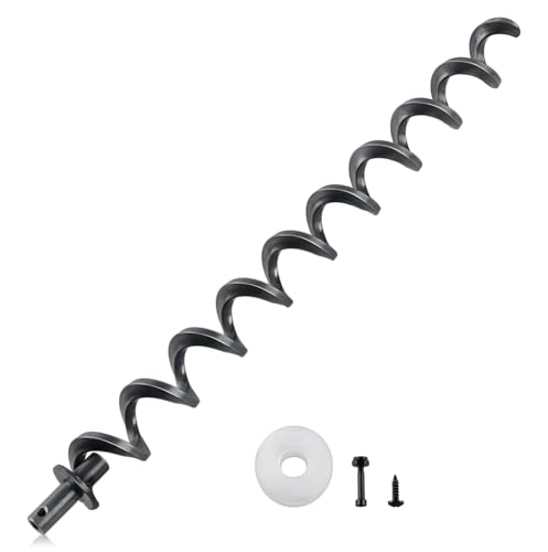 17 Inch Igniter Auger Shaft Push Rod and Auger Motor Bushing Replacement for Most Traeger, Camp Chef Pellet Grills, with 74072 Auger Motor Feeder Shaft Nut and Bolt Parts