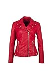 nappa lederjacke damen sale Passform: Regular Fit Deercraft Damen Lederjacke Bikerjacke Shella LNV Jacke aus Nappaleder Navy & Red in versch. Größen, Farbe:red, Größe:38