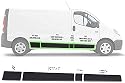 MKAREPART Seitentür Komplettes Zierleisten-Set Rechts Kompatibel mit Vivaro Trafic MK2 Primaster 2001-2014 (Rechtsset LWB)
