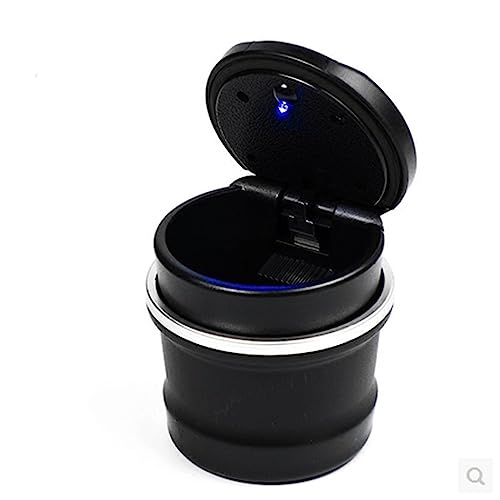 VIPHID Portatile Posacenere Auto per Au-di Q2 Q3 Q7 Q5,con LED Illuminazione Posacenere Portabicchieri,Sigarette Posacenere con Coperchio,Autos Portacenere Autoestinguente