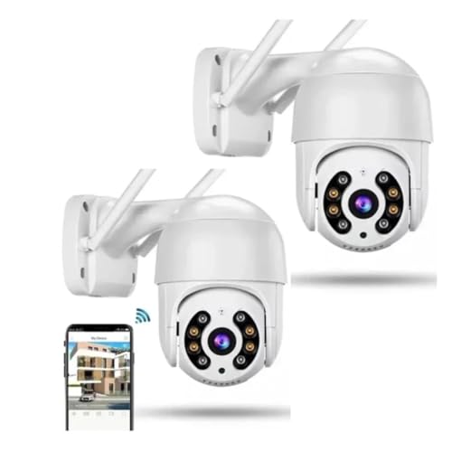 Kit 2 Câmeras Wi-Fi + 2 Cartões 64 GB, Camera Ip Auto Traking Rotativa A8 Segurança Vigilância Exter