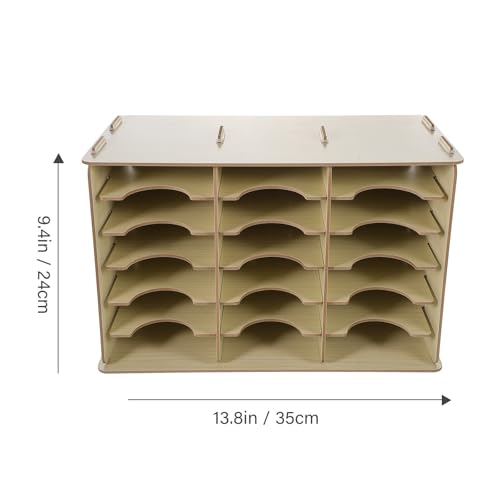 Boîte de rangement bois multi-compartiments, cadeau idéal pour un collègue