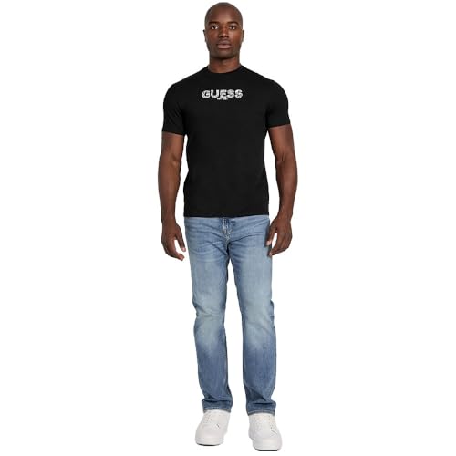 Guess Para Hombre. M5YI41KBW41 Camiseta Con Logotipo Bordado Negro (L), Casual, PoliéSter, Manga Corta - 4