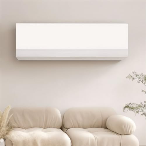 Treer Funda para Aire Acondicionado Interior, Funda para Aire Acondicionado Pared Elástico Antipolvo para Pared Montaje Unidades Split Interior AC Cubiertas (Blanco,95-115)