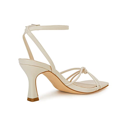 LAICIGO Women's Square Open Toe Heeled Sandals Stiletto Kitten Heel Slingback Ankle Buckle Strap Dress Party Shoes by LAICIGO - Used condition - Image 2