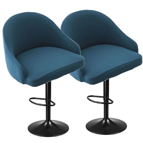 HDSDVNON Fundas Elásticas Estampadas For Taburetes De Bar: Respaldo Curvo Y Diseño Giratorio For Sillas De Respaldo Corto De Perfil Bajo | Mezcla De Licra, Antideslizantes Y Lavables(Q,2PCS)