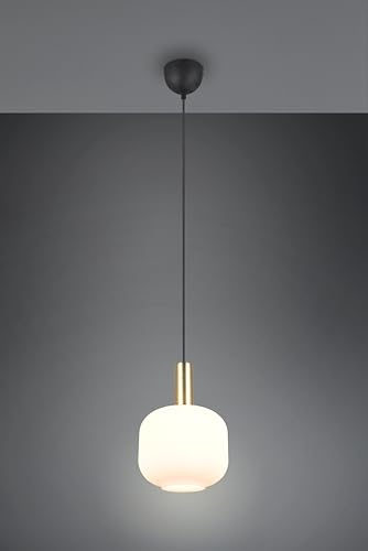 Trio Lighting Lampada A Sospensione Diva, A 1 Luce, Color Ottone, Opale, Metallo, Vetro - 2