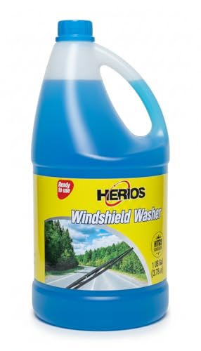 HERIOS Ready To Use windshield washer fluid car window cleaner car glass cleaner car washer car windshield cleaner 3.78 Litres for Windscreen Washing Pre-diluted