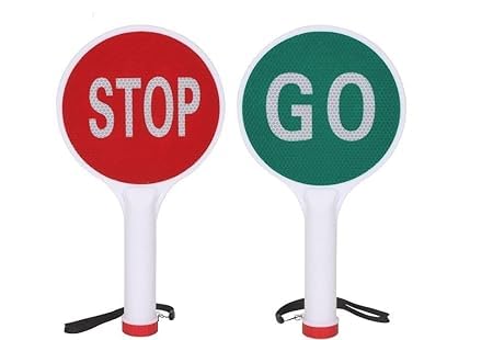 STOP and GO Hand-Held Reversible Road Safety Sign | Portable Traffic Sign for Schools and Parking Lots | Safety Warning Board (Pack of 1) (B0DDVQKKTS) Amazon Price History, Amazon Price Tracker