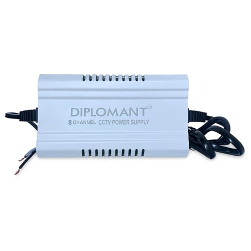 Image of Elove 5 Amp (12VDC) 8 Channel SMPS for CCTV Output [Iron Powder Coated Material] Power Supply Adapter up to 8 CCTV Security Cameras for Video Surveillance Camera System,Dome,Bullet Cameras,White