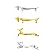 N / B 304 Baguettes en Acier Inoxydable cuillère Porte-Fourchette, Porte-coutellerie d'animaux, réutilisable pour Les Couteaux fourchettes et cuillères, cerf de Chien Or Argent 4 pièces