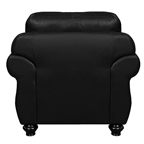 Sillón Plegable Cuero Negro miniatura 6