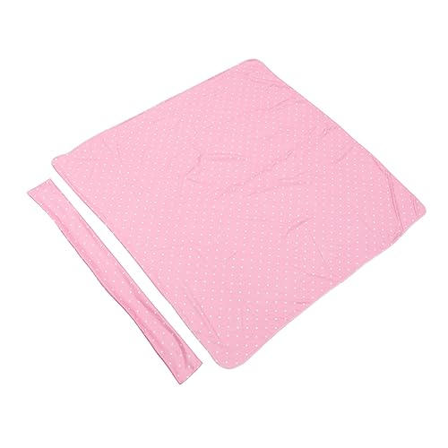ERINGOGO Conjunto De Toallas De Envoltura Suave para Bebés Recién Nacidos Incluye Toalla De Envoltura Rosa con Puntos y Diadema para Arrullo y Sueño