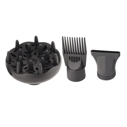 Universal Diffuser Hair Dryer Attachment, Dryer Diffuser Nozzle Set Hair Styling Tool 3Pcs Professional Hair Dryer Accessory for Various Hairstyles