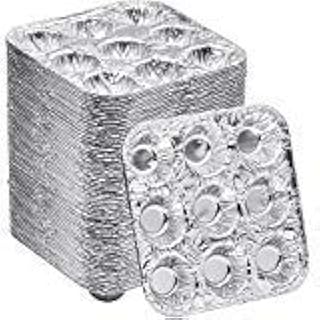 9-Cavity Mini Cupcake and Muffin Pans | Disposable Aluminium Baking Pans | Use for Baking Mini Muffin, Cupcake, Cake | For Weddings, Parties, Birthdays, Gatherings (100 Pack)