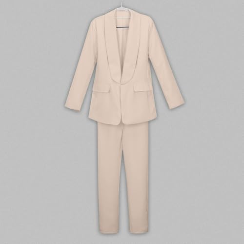 Girls Summer Casual Suit Set Open Front Long Sleeve Lapel Jacket Outfit with Comfortable Pants for Kids2