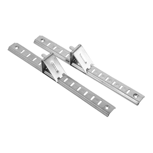 Yardenfun Barre in Acciaio Inox 20 Cm per Ripiani Frigorifero e Congelatore con Ganci Sospesi, Supporti Regolabili per Mensole Refrigerate, Accessori Hardware per Frigoriferi – Set da 2