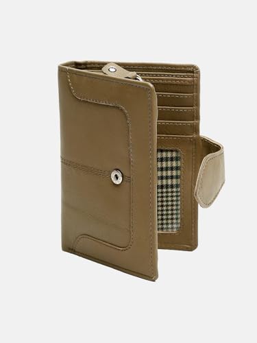 Leather Wallet for Women - Bifold Card Holder - RFID Blocking with Zipper Coin Pocket - Beige Color Wallet4