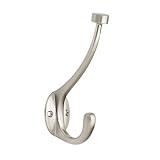 Pilltop Hook, Satin Nickel, 1 pack, Packaging May Vary