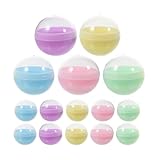 GARVALON Cápsulas Redondas Vacías para Máquinas Expendedoras 120 Unidades Semitransparentes Color Macaron Diámetro 32 MM Envases de Plástico para Manualidades y Premios Fiestas