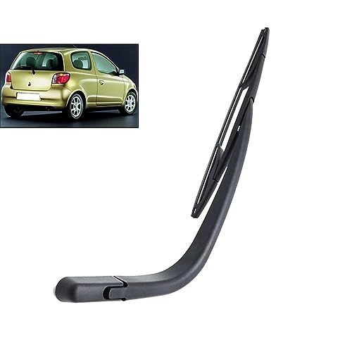 Limpiaparabrisas trasero de 12 pulgadas para Toyota Yaris 1999-2005 con barrido silencioso