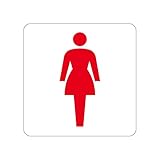プロテック 女子 トイレ 高耐候性ステッカー 100X100mm