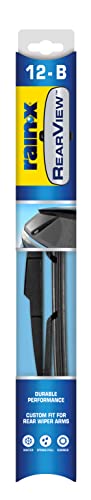 Image of Rain-X 850028 RearView 12-B Rear Wiper Blade, 12 Inch Composite Rear Wiper Blade, Fits Rock Lock 3 (Pack Of 1), Automotive Replacement Wiper Blades That Meet Or Exceed OEM Quality And Design Standards