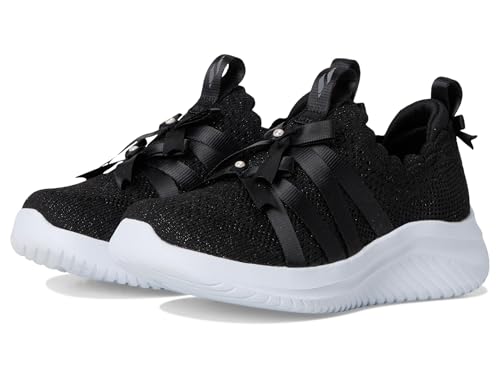 Skechers Kids Girls Ultra Flex 3.0 Sneaker, Black, 1 Little Kid