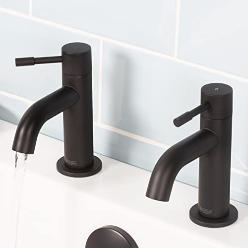 Bristan Mila Bath Pillar Taps Black (MI 3/4 BLK) - Image 2