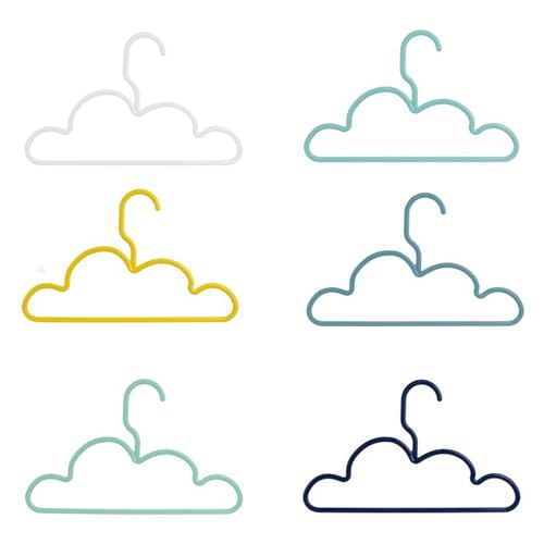 Linnea Lot de 6 cintres Enfant Nuage Multicolore