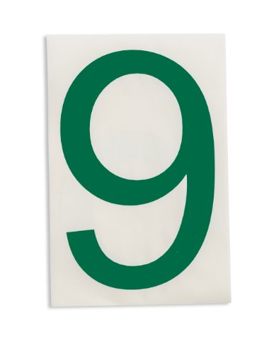 Cinta verde ToughStripe número 9 para delimitar y numerar almacenes (20 uds)