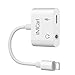 Lightning Adapter Splitter for iPhone 7 Plus/8/8 Plus 2 in 1 Lightning to Lightening Audio Headphone Splitter and Charging Cable For iPhone 7/7 Plus/iPad Support Music Control
