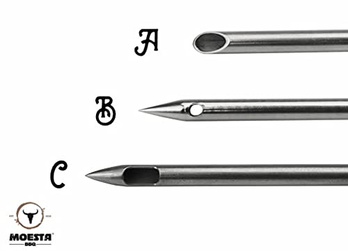 Foto von MOESTA-BBQ 10396 Spritze No.1 - Edelstahl Bratenspritze inkl. 5 Nadeln für alle Anwendungen - Edelstahl Marinadenspritze