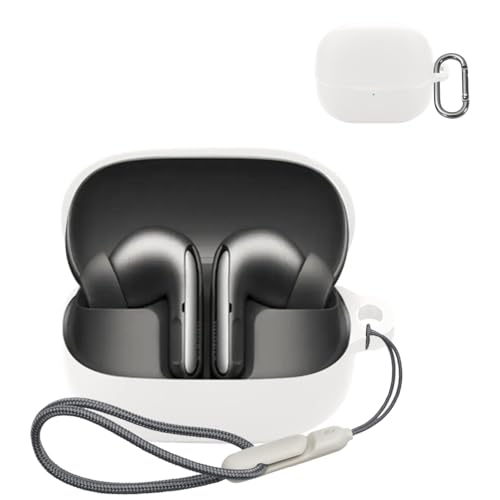 For Xiaomi Buds 5 Pro �P�[�X�ی�J�o�[ �ی�P�[�X �V���R���P�[�X SpinoArmor �����[�d�\ �S�ʕی� �����h�~ �L�Y�h�~ �ϏՌ� �h�o �y�� ���[ �J���r�i�t�� Xiaomi Buds 5 Pro�Ή��i�z���C�g�j