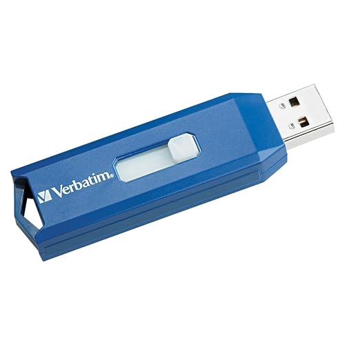 Image of Verbatim 8GB USB 2.0 Flash Drive - Cap-Less & Universally Compatible - Blue