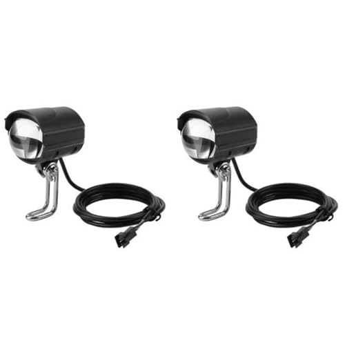 Wsikafxn 2X E-Bike LED�w�b�h���C�g ���]�ԃ��C�g 80-100db�剹�ʃz�[���t�� ��ԑ��s�p�h�����]�ԃw�b�h���C�g